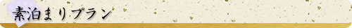 素泊まりプラン